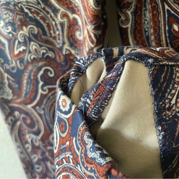 Chico's woman pull on pant size 6 paisley tummy control career casual elegant - Picture 7 of 11